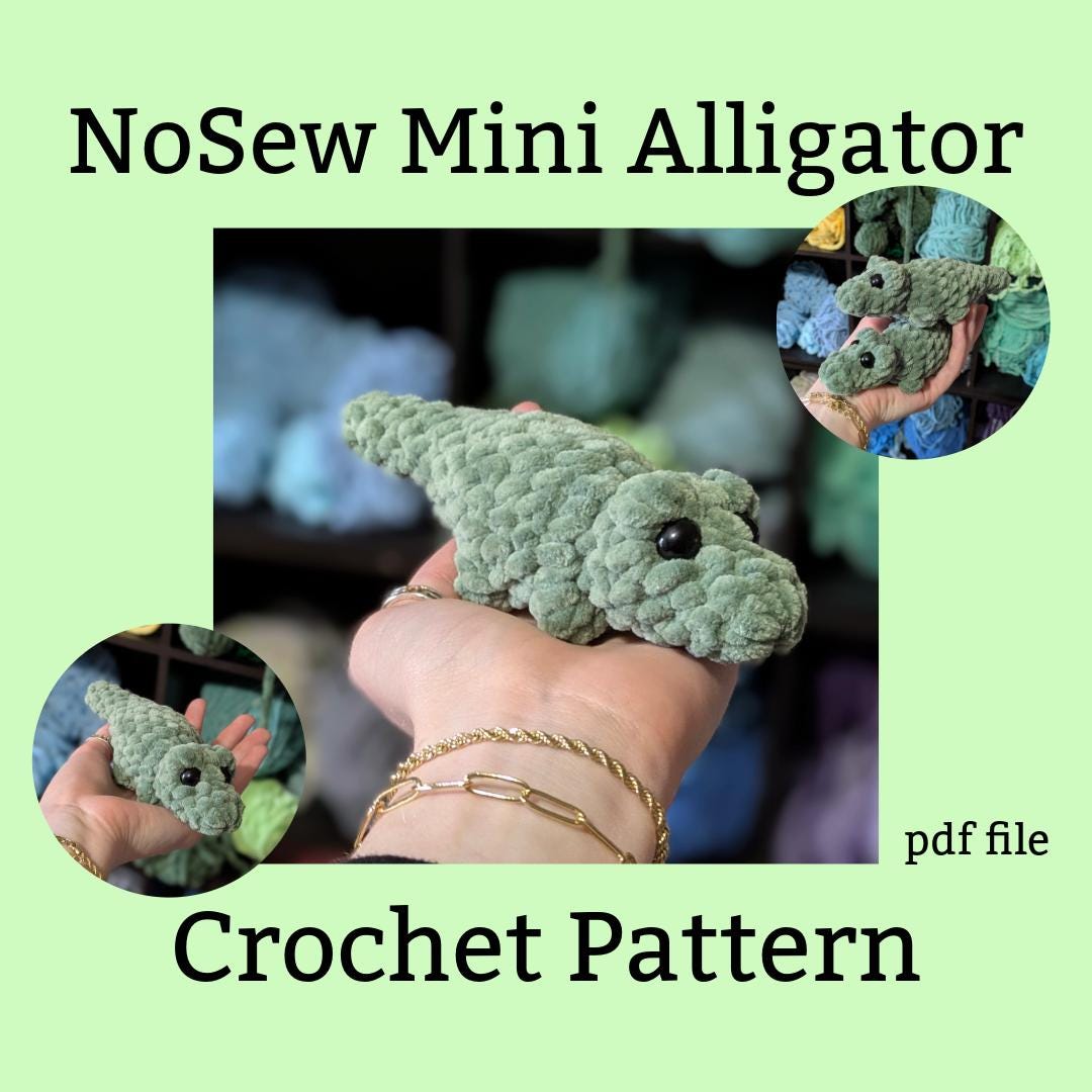 40 Alligator Crochet Patterns for Handmade Gifts, Nursery Decor, and Playful Amigurumi 11 Mini Crochet Alligator