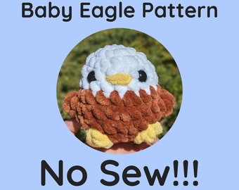 No Sew Baby Eagle Pattern, No sew Pattern, Crochet Eagle Pattern, Crochet Pattern, eagle pattern, Baby Eagle Pattern