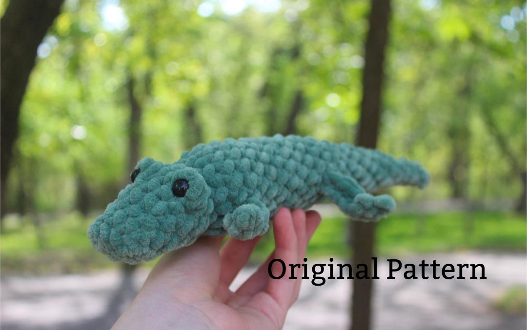 Bundle No Sew Crochet Alligator Pattern + Mini Gator Pattern /pdf ...