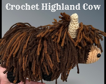 Handcrafted Crochet Highland Cow: Charming Home Decor & Gift Idea