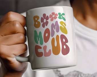 Caneca do Clube das Mães Leitoras, Caneca de Livro, Caneca de Bibliotecária, Caneca para Amantes de Livros, Presente para Devoradores de Livros, Caneca de Café Estética