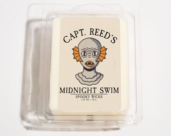 Captain Reed's Midnight Swim Wax Melt | Spooky Wicks | Retro Halloween Wax Melts | Fall Wax Melts | Scented Soy Wax Melts