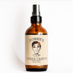 Zombie&#39;s Candied Cranium Linen Spray| Room Spray | Retro Halloween Bathroom Spray | Fall Car Spray | Scented Linen Spray | Air Freshener