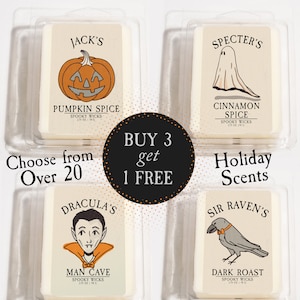 Buy 3 Get 1 FREE | Halloween Wax Melts | Soy Wax Melts | Wax Melts for Warmer | Snap Bar Wax Melts | Strong Wax Melts | Mix and Match