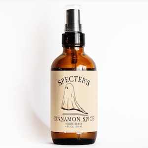 Specter&#39;s Cinnamon Spice Linen Spray| Room Spray | Retro Halloween Bathroom Spray | Fall Car Spray | Scented Linen Spray | Air Freshener