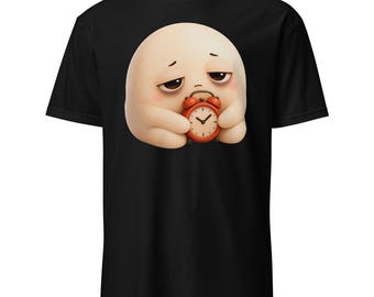 かわいいもち目覚まし時計Tシャツ – ギルダン ソフトスタイル 64000