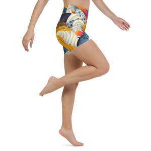 Zigzag Glow Short de yoga Op Art image 7