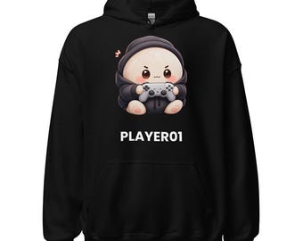 ゲーマータグ入りカスタムゲーマーもちパーカー – Gildan 18500