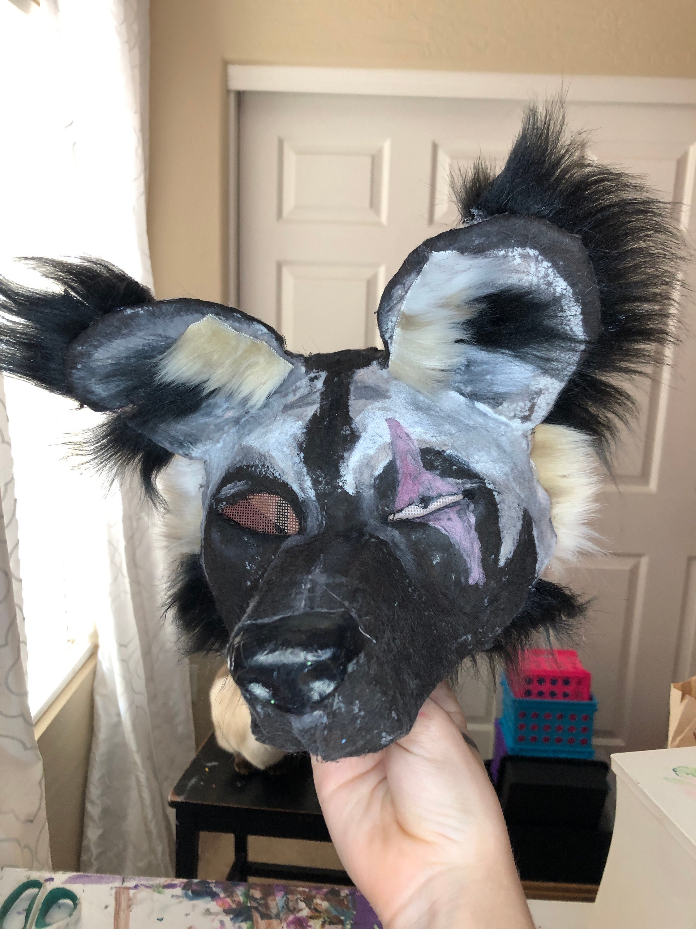 AFRICAN WILD DOG Therian Mask - Etsy display picture 1