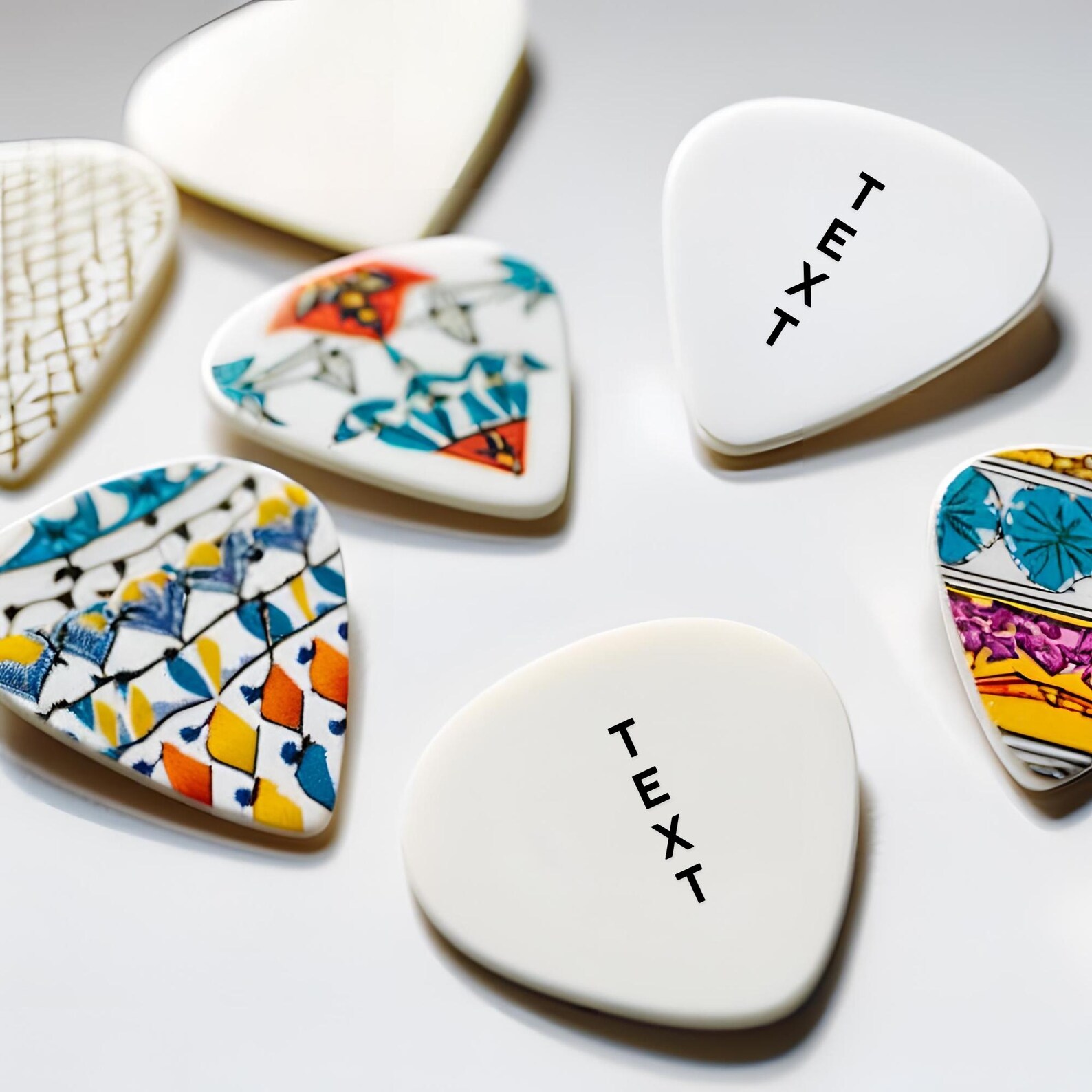 Pick Design Guitar Pick Mockup | Editable PSD & PNG | Realistic Pick Mockups for ...