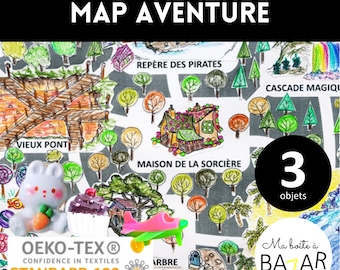 Map Aventure + 3 petits objets