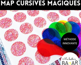 Map magique pour apprendre les lettres minuscules cursives