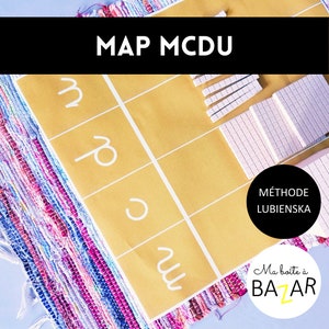 Karte MCDU, Dezimalsystem und Addition, Mathematikaktivität, Lubienska, Montessori, Kindergartenkind