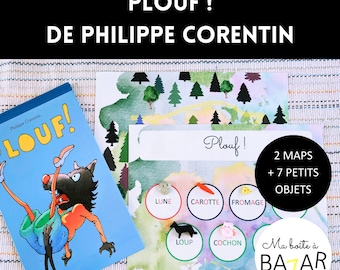 Plouf de Philippe Corentin, petits objets pour tri Montessori, activité enfant, lecture