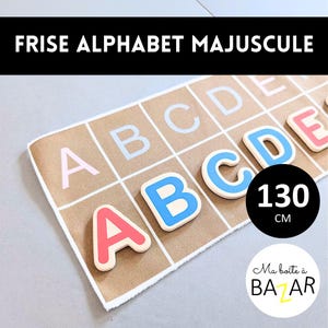 Friso del alfabeto letras MAYÚSCULAS fonología Montessori