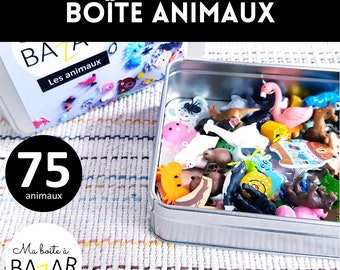 Ma boîte à bazar des animaux, petits objets pour tri Montessori, activité enfant