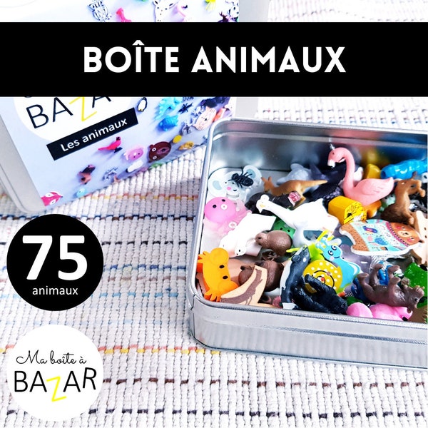 Ma boîte à bazar des animaux, petits objets pour tri Montessori, activité enfant