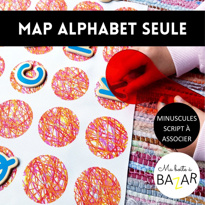 Map magique pour apprendre les lettres minuscules script Map seule