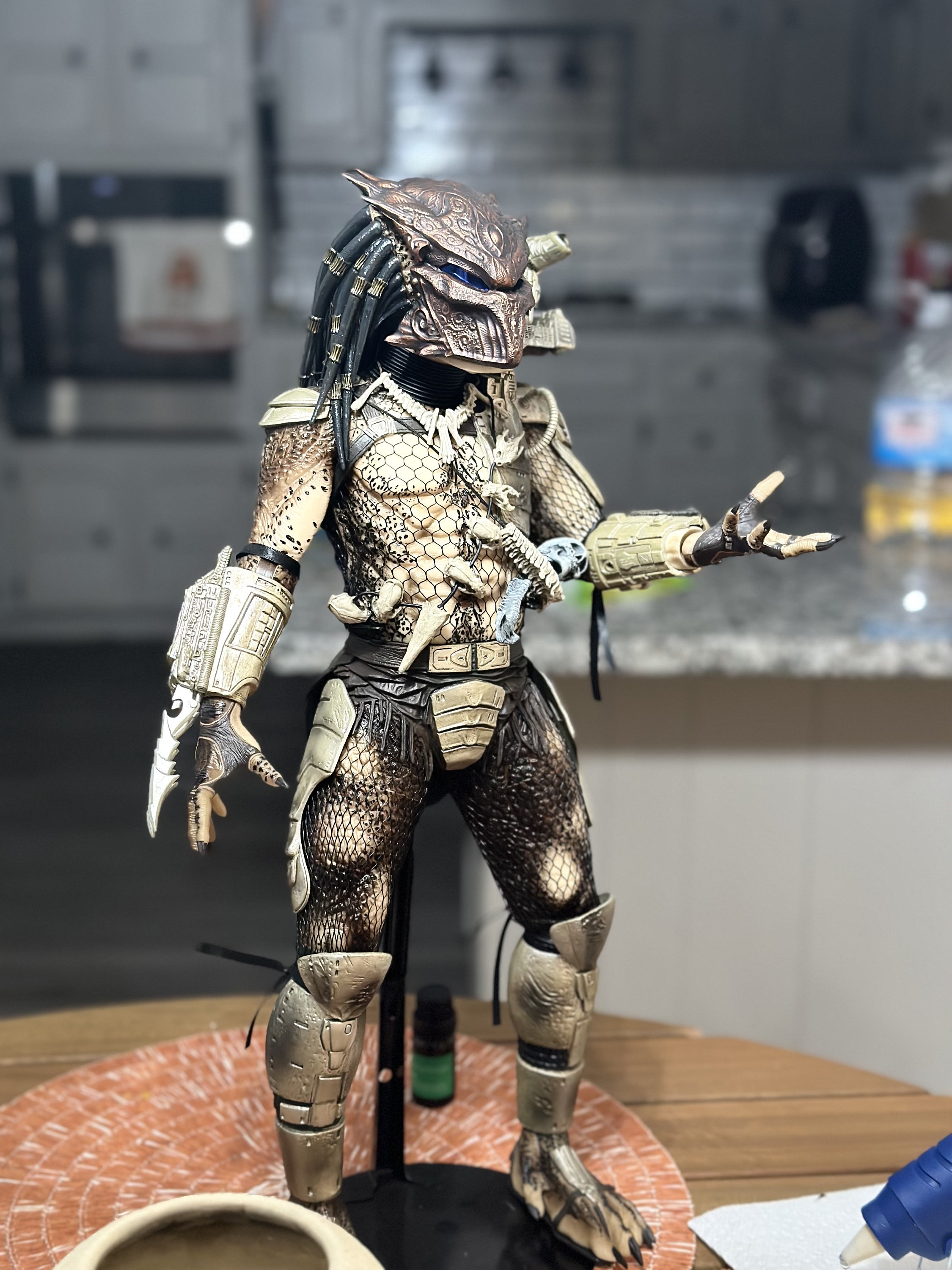 necaプレデター用カスタムマスク Custom PredAlien Predator Mask For Neca Predator 1/10 Scale