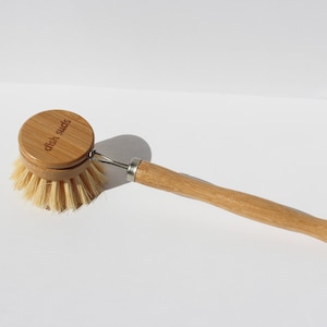 Bamboo Dish Brush with Sisal bristles -Zero Waste Kitchen Cleaning supplies - Plastic Free