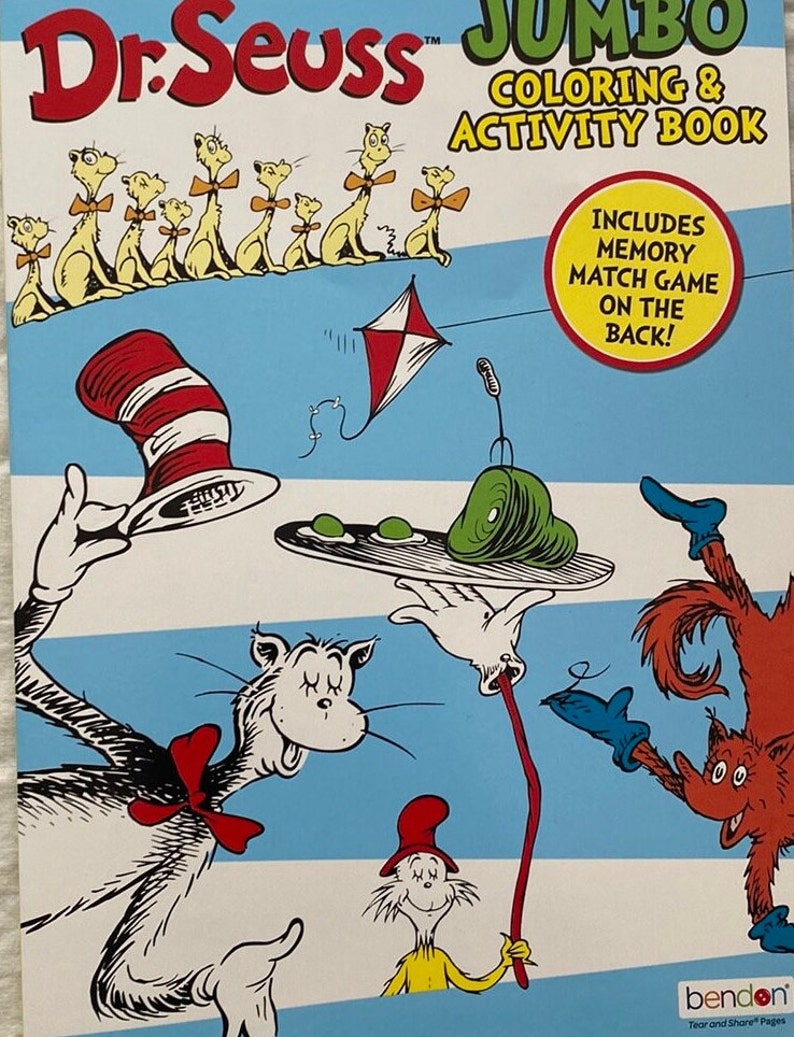 Dr Seuss Jumbo Coloring & Activity Book - Etsy