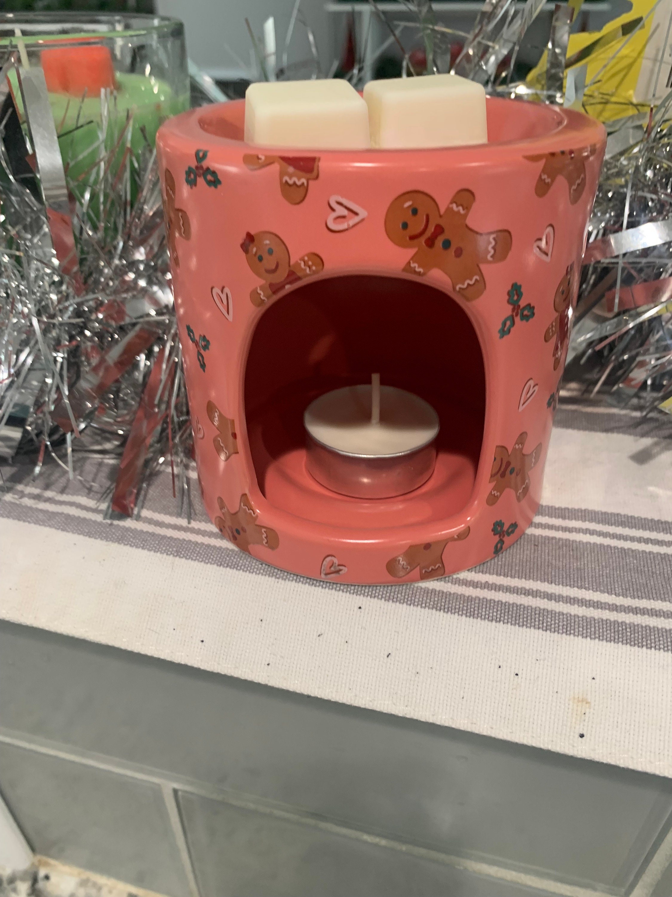Ceramic Candle Warmer With Tealight Candles // Gingerbread Wax Warmers