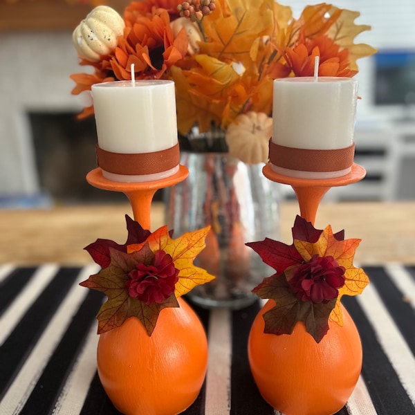 Wine Glass Candle Holder Etsy