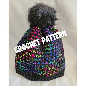 Long Single Crochet Beanie Crochet Pattern, PDF crochet pattern, crochet beanie pattern
