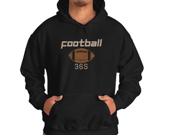 Football 365 Unisex Hoodie, Football Hooded Sweatshirt, Available in 4 Colors, Football 365 Sweatshirt, Football Lover's Gift, Sporty Hoodie