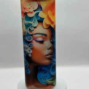 20oz Flower goddess glass tumbler