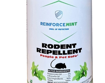ReinforceMINT Rodent Repellent - Safe for Children and Pets - Large 16oz Spray Bottle - Peppermint - Fantastic For INSECTS Too!