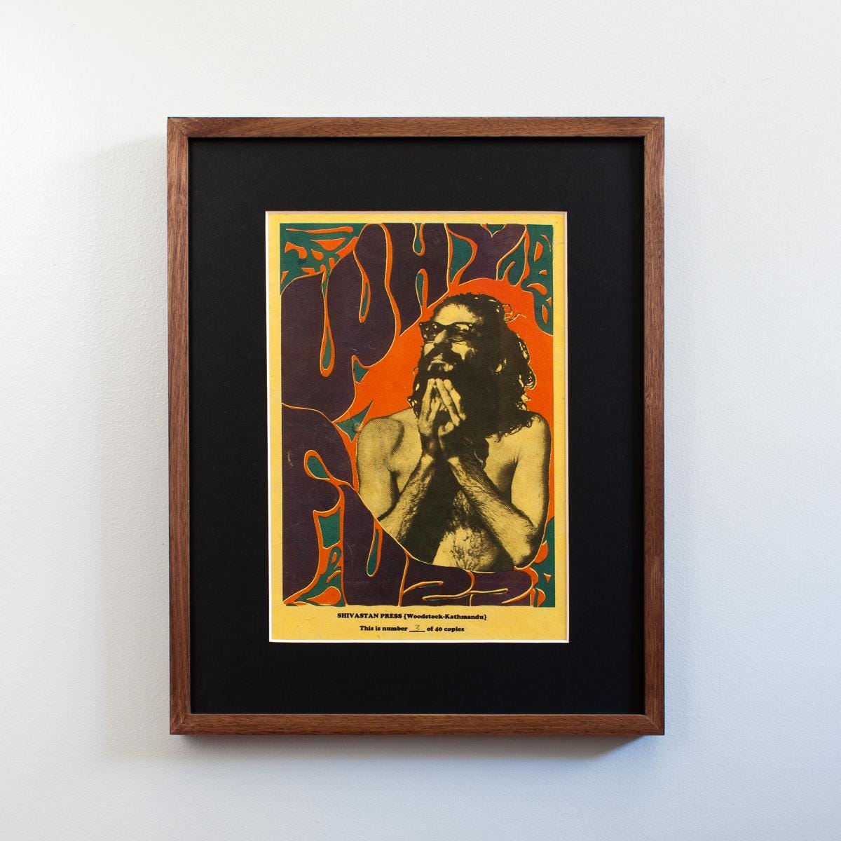 Limited Edition Allen Ginsberg Print – 'why Fuzz?' by Shivastan