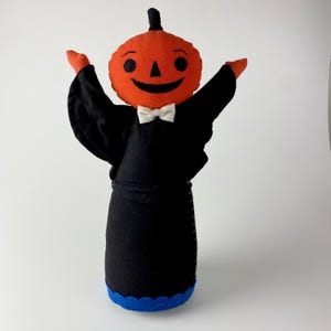 Halloween Pumpkin Wizard Soft Cloth Figurine