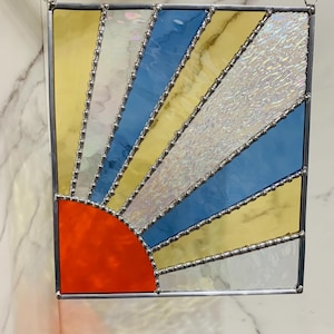 Stained glass window hanging / suncatcher image 1