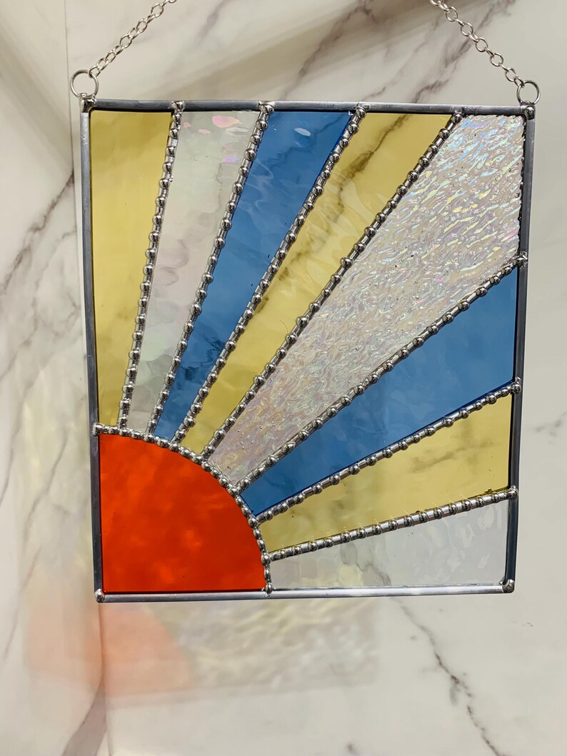 Stained glass window hanging / suncatcher image 1