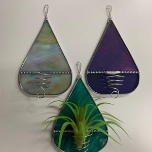 stained glass air plant holder, more colors available