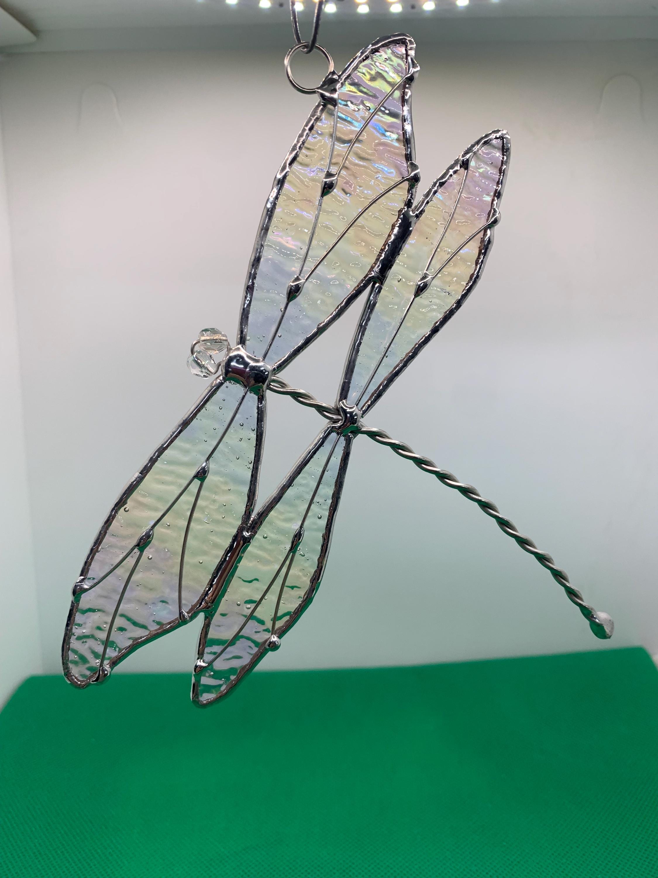 Stained glass dragon fly Suncatcher, more colors available