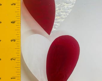 2 Pre-cut stained glass heart