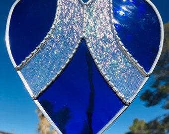 Stained Glass Heart Window Hanging / Sun catcher