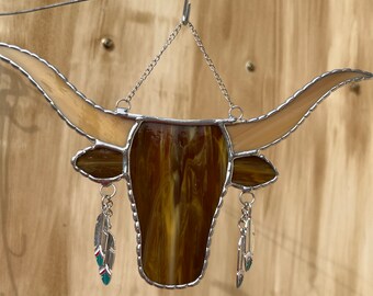 stained glass longhorn