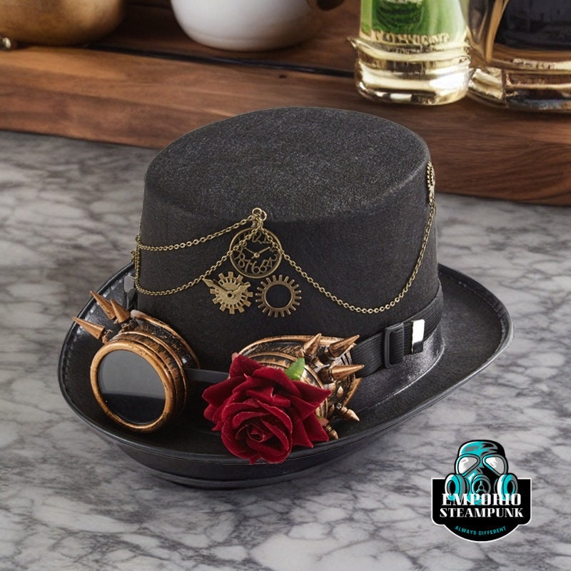 Retro Steampunk Hat Bowler Costume Accesorios Mujeres Hombres