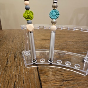 Handmade Beaded Stylus Pen with Silicone Focal Bead