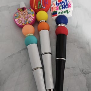 Teacher Hand-Beaded Pen | Teacher pen | Tools for teachers | Gifts for Teachers | Teacher Appreciation Week Gifts