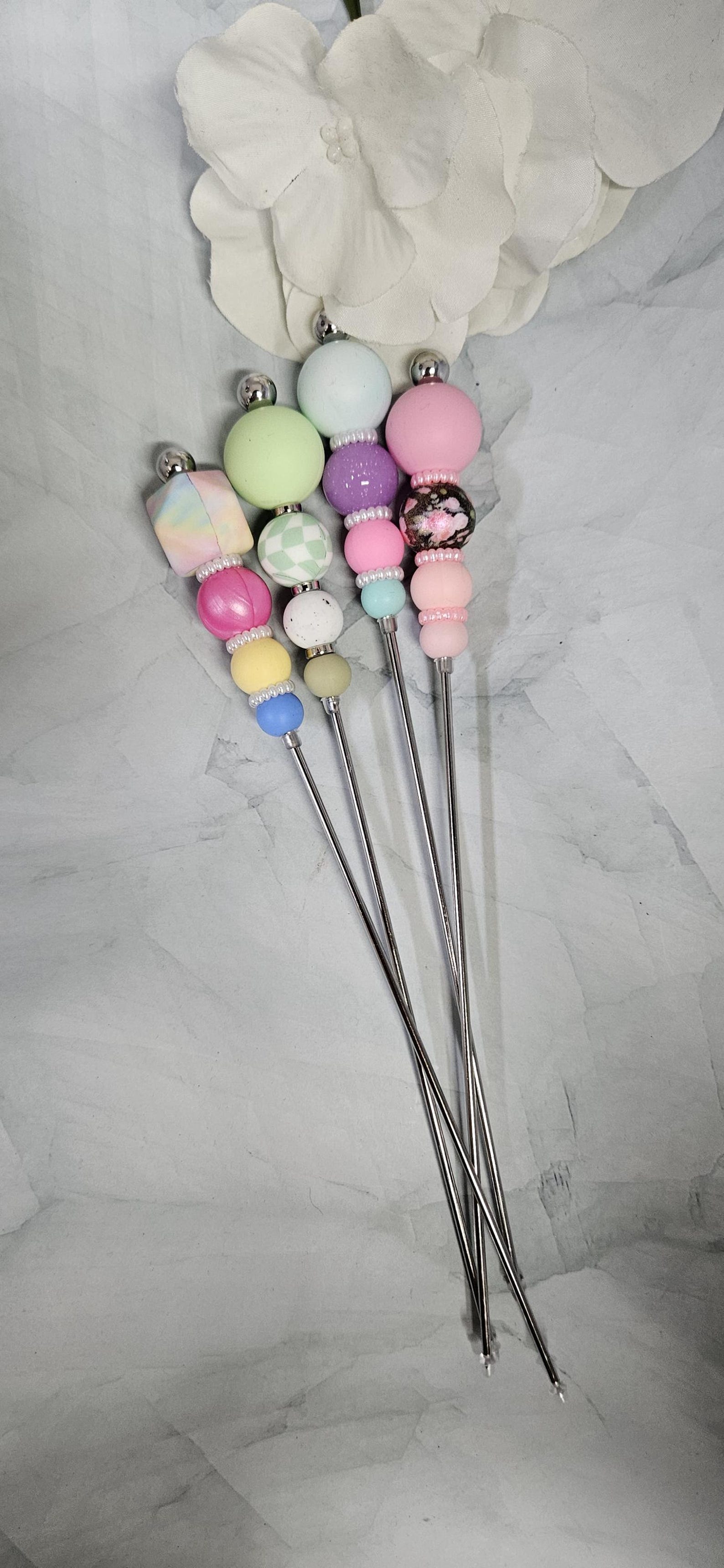 Green Hand Beaded Cake Tester