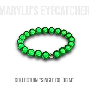 SINGLE COLOR M 10 mm Miracle Beads bracelets made of beautifully glowing 3D beads autumn green