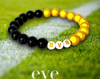 BVB • FAN Armband • handgefertigt aus leuchtenden 3D Perlen Miracle Beads