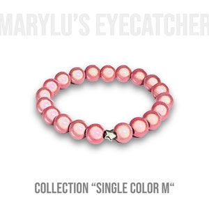 SINGLE COLOR M 10 mm Miracle Beads bracelets made of beautifully glowing 3D beads rosé
