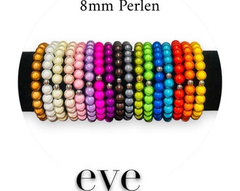 SINGLE COLOR S • 8 mm Miracle Beads bracelets made of beautifully glowing 3D beads