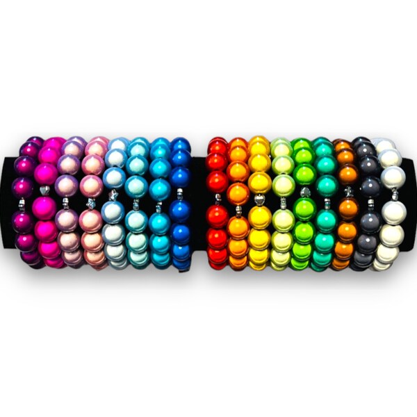 Kollektion “SINGLE COLOR L“ • Miracle Beads Armbänder aus wunderschön leuchtenden 3D Perlen