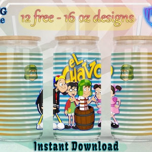 Chavo del Ocho 16oz Tumbler Design, Sublimation Design, kids Cup Design,Wrap Libbey 160z